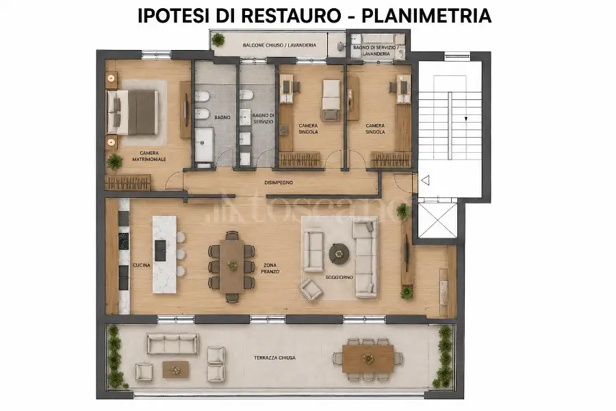 Attico in vendita di 156 mq a €499.000 (rif. 122/2025)