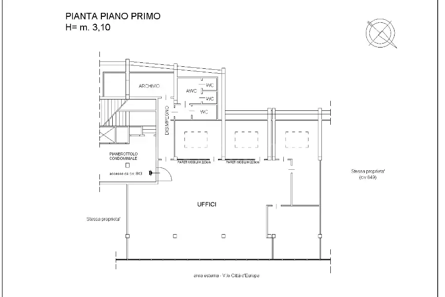 Ufficio in affitto di 235 mq a €4.500 (rif. 86/2023)