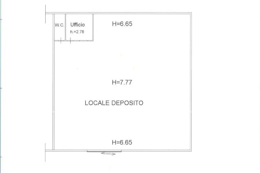 Capannone in affitto di 400 mq a €2.000 (rif. 43/2026)