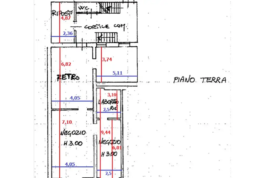 Negozio in affitto di 85 mq a €1.300 (rif. 21/2026)