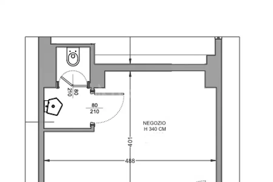 Negozio in affitto di 26 mq a €850 (rif. 9/2026)