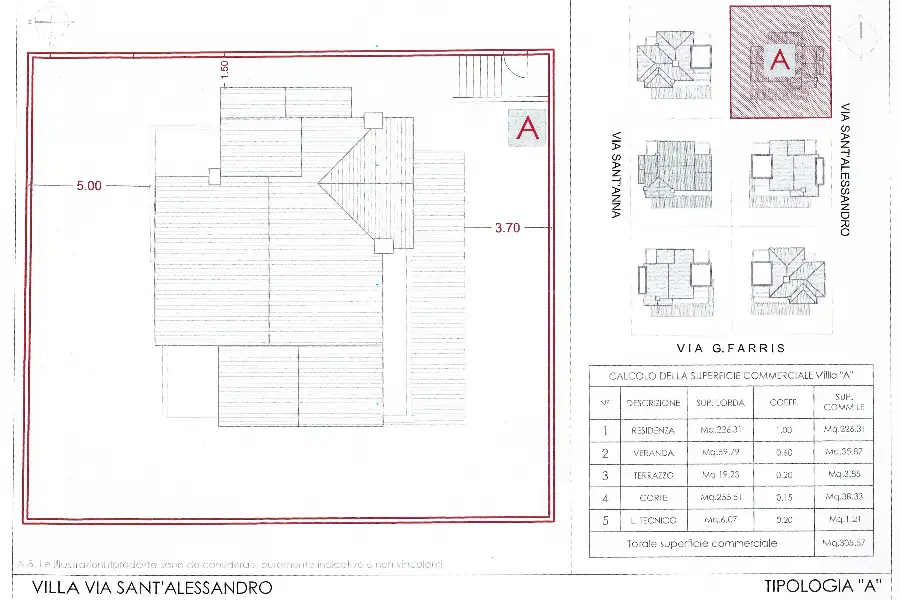 Villa in vendita di 305 mq trattativa riservata (rif. 1/2023)