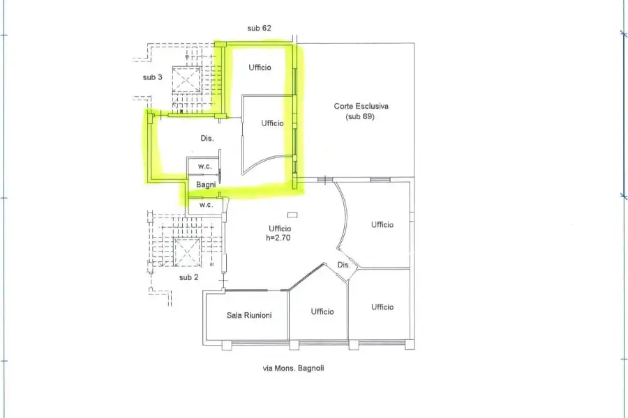 Ufficio in affitto di 60 mq a €450 (rif. 54/2026)
