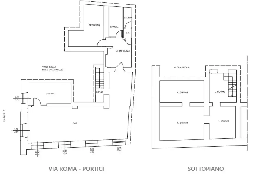 Negozio in vendita di 175 mq trattativa riservata (rif. 121/2025)