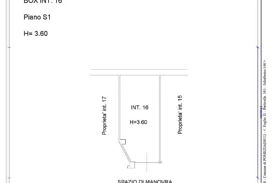 Box in vendita di 23 mq a €14.000 (rif. 33/2026)